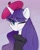 Size: 1096x1368 | Tagged: safe, artist:crimmharmony, derpibooru import, rarity, pony, unicorn, beatnik rarity, beret, clothes, female, hat, looking at you, mare, one eye closed, smiling, smiling at you, solo, sweater, wink, winking at you