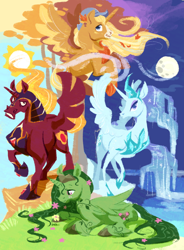 Size: 1658x2247 | Tagged: safe, artist:bedupolker, derpibooru import, oc, oc only, alicorn, pony, seasons