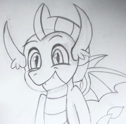 Size: 1746x1725 | Tagged: safe, derpibooru import, smolder, dragon, cute, cute little fangs, dragoness, fangs, female, smolderbetes, solo, traditional art