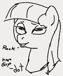 Size: 289x351 | Tagged: safe, artist:dotkwa, derpibooru import, maud pie, earth pony, pony, bust, female, grayscale, mare, monochrome, sketch, solo