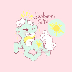 Size: 640x640 | Tagged: safe, artist:celesse, derpibooru import, pony, unicorn, g1, solo, sunbeam glitz