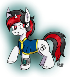 Size: 400x443 | Tagged: safe, artist:whirlwindflux, derpibooru import, oc, oc only, oc:blackjack, pony, unicorn, fallout equestria, fallout equestria: project horizons, fanfic art, female, mare, solo