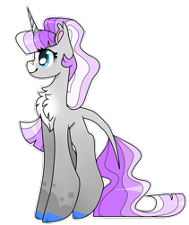 Size: 1188x1408 | Tagged: safe, artist:goldlines005, derpibooru import, oc, oc only, pony, unicorn, chest fluff, colored hooves, eyelashes, female, horn, leonine tail, mare, simple background, smiling, solo, tail, transparent background, unicorn oc