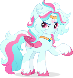 Size: 1920x2051 | Tagged: safe, artist:cirillaq, derpibooru import, minty, star catcher, pegasus, pony, coat markings, female, folded wings, full body, fusion, hooves, mare, multicolored mane, multicolored tail, raised hoof, raised leg, shadow, show accurate, simple background, socks (coat marking), solo, standing, tail, transparent background, unshorn fetlocks, wings