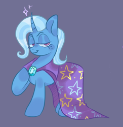 Size: 640x659 | Tagged: safe, artist:bananzinii, derpibooru import, trixie, pony, unicorn, brooch, cape, clothes, female, jewelry, mare, solo, trixie's brooch, trixie's cape