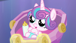 Size: 1280x720 | Tagged: safe, derpibooru import, screencap, princess flurry heart, alicorn, pony, season 6, the times they are a changeling, baby, baby pony, cute, cutest pony alive, daaaaaaaaaaaw, flurrybetes, foal, solo, weapons-grade cute