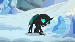 Size: 1280x720 | Tagged: safe, derpibooru import, screencap, thorax, changeling, the times they are a changeling, behaving like a cat, cute, despair, looking down, male, sad, sadorable, solo, thorabetes