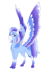 Size: 3200x4200 | Tagged: safe, artist:gigason, derpibooru import, oc, oc:april showers, pegasus, pony, colored wings, female, magical lesbian spawn, mare, multicolored wings, obtrusive watermark, offspring, parent:rainbow dash, parent:trixie, parents:trixdash, simple background, solo, transparent background, watermark, wings