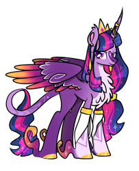 Size: 2146x2639 | Tagged: safe, artist:goldlines005, derpibooru import, princess twilight 2.0, twilight sparkle, twilight sparkle (alicorn), alicorn, pony, the last problem, base used, chest fluff, female, mare, older, older twilight, redesign, simple background, transparent background