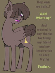 Size: 1620x2160 | Tagged: safe, artist:ponyfusk, derpibooru import, oc, oc:wax feather, pegasus, pony, male, text