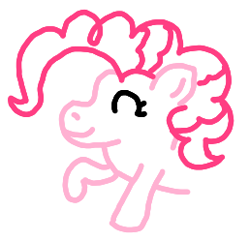 Size: 258x249 | Tagged: safe, ponerpics import, pinkie pie, earth pony, pony, /pnk/, aggie.io, bust, eyes closed, female, mare, raised hoof, raised leg, simple background, smiling, solo, white background