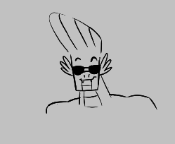 Size: 249x204 | Tagged: safe, ponerpics import, spike, dragon, aggie.io, glasses, johnny bravo, lowres, monochrome, simple background, smiling