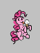 Size: 58x76 | Tagged: safe, artist:hattsy, ponerpics import, pinkie pie, earth pony, pony, aggie.io, female, food, ice cream, lowres, mare, simple background, sitting