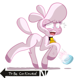 Size: 1000x1000 | Tagged: safe, artist:malachimoet, derpibooru import, pom lamb, lamb, sheep, them's fightin' herds, community related, dropping, female, open mouth, scared, simple background, solo, sweat, sweatdrop, transparent background