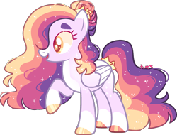 Size: 1922x1457 | Tagged: safe, artist:kurosawakuro, derpibooru import, oc, pegasus, pony, base used, female, magical lesbian spawn, mare, offspring, parent:rainbow dash, parent:twilight sparkle, parents:twidash, raised hoof, raised leg, simple background, solo, transparent background