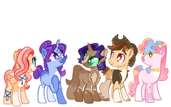 Size: 2145x1335 | Tagged: safe, artist:goldlines005, derpibooru import, oc, oc only, hybrid, pony, unicorn, base used, eyelashes, female, hat, hoof on chest, horn, interspecies offspring, looking back, magical lesbian spawn, male, mare, offspring, parent:applejack, parent:bulk biceps, parent:capper dapperpaws, parent:caramel, parent:fluttershy, parent:pinkie pie, parent:princess celestia, parent:rarity, parent:trixie, parent:twilight sparkle, parents:capperity, parents:carajack, parents:flutterbulk, parents:pinkielestia, parents:twixie, simple background, smiling, stallion, transparent background, unicorn oc