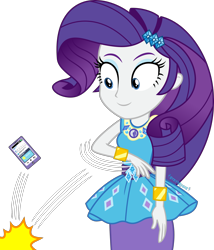 Size: 2454x2866 | Tagged: safe, artist:steyrrdash, derpibooru import, rarity, equestria girls, cellphone, female, phone, rarity peplum dress, simple background, solo, transparent background