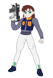 Size: 1950x2835 | Tagged: safe, artist:gmaplay, derpibooru import, oc, oc only, oc:stardust memory, equestria girls, gun, simple background, solo, submachinegun, transparent background, weapon