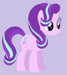 Size: 369x414 | Tagged: safe, artist:painterede, artist:selenaede, artist:twilyisbestpone, derpibooru exclusive, derpibooru import, starlight glimmer, pony, unicorn, base used, cute, female, glimmerbetes, mare, purple background, simple background, smiling, solo