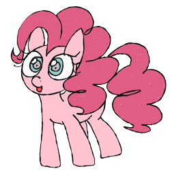 Size: 1869x1874 | Tagged: safe, artist:noupu, derpibooru import, pinkie pie, earth pony, pony, female, mare, open mouth, open smile, simple background, smiling, solo, transparent background