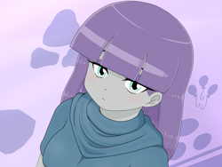 Size: 2224x1668 | Tagged: safe, artist:batipin, derpibooru import, maud pie, equestria girls, looking at you, solo