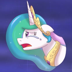 Size: 1072x1080 | Tagged: safe, artist:shycookieq, derpibooru import, princess celestia, alicorn, pony, crying, female, open mouth, sad