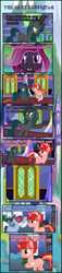 Size: 1197x5210 | Tagged: safe, artist:shootingstarsentry, derpibooru import, oc, oc:nightshade (digimonlover101), oc:queen larva, oc:star curve, changeling, changepony, hybrid, pony, unicorn, comic:the next generation, a canterlot wedding, the ticket master, female, interspecies offspring, mare, offspring, parent:king sombra, parent:queen chrysalis, parent:starlight glimmer, parent:sunburst, parents:chrysombra, parents:starburst, purple changeling