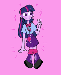 Size: 669x819 | Tagged: safe, artist:rainbowcatfluff, derpibooru import, twilight sparkle, equestria girls, clothes, female, simple background, skirt