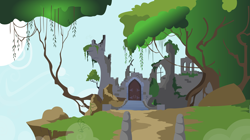 Size: 3268x1834 | Tagged: safe, artist:evilbob0, derpibooru import, background, castle of the royal pony sisters, day, no pony, old castle ruins, scenery