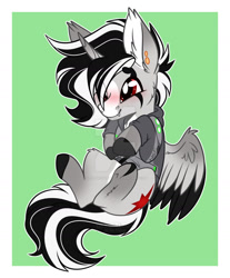 Size: 1280x1546 | Tagged: safe, artist:krypticquartz, derpibooru import, oc, alicorn, pony, clothes, hoodie, male, solo, stallion