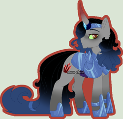 Size: 584x566 | Tagged: safe, artist:stormcloud-yt, derpibooru import, king sombra, pony, unicorn, armor, base used, hoof shoes, male, redesign, simple background, solo, stallion