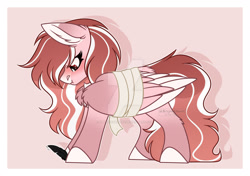 Size: 1920x1355 | Tagged: safe, artist:krypticquartz, derpibooru import, oc, pegasus, pony, bandage, deviantart watermark, feather, female, filly, foal, obtrusive watermark, solo, watermark