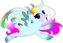 Size: 5063x3505 | Tagged: safe, artist:stormcloud-yt, derpibooru import, oc, oc only, alicorn, pony, alicorn oc, base used, colored wings, eyelashes, horn, simple background, smiling, transparent background, two toned wings, wings