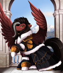 Size: 3294x3826 | Tagged: safe, artist:pridark, derpibooru import, oc, oc only, oc:elusive shield, pegasus, pony, clothes, cosplay, costume, emet-selch, final fantasy, final fantasy xiv, solo