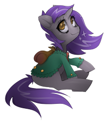 Size: 1382x1574 | Tagged: safe, artist:starlightspark, derpibooru import, oc, oc only, oc:silver lining, pony, unicorn, clothed ponies, crisis equestria, female, filly, foal, simple background, solo, transparent background