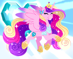 Size: 1673x1337 | Tagged: safe, artist:missbramblemele, derpibooru import, princess cadance, alicorn, pony, solo