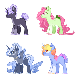 Size: 1280x1280 | Tagged: safe, artist:goldlines005, derpibooru import, oc, oc only, alicorn, pony, unicorn, alicorn oc, base used, hoof polish, horn, parent:princess luna, simple background, smiling, transparent background, unicorn oc, wings