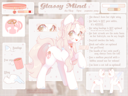 Size: 3200x2400 | Tagged: safe, artist:cofiiclouds, derpibooru import, oc, oc only, oc:glassy mind, pegasus, pony, coffee cup, collar, cup, female, mare, medium ponytail, pegasus oc, ponytail, reference, reference sheet, solo