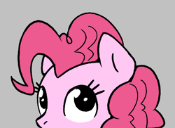 Size: 487x355 | Tagged: safe, artist:wenni, ponerpics import, pinkie pie, earth pony, pony, aggie.io, female, hiding, lowres, mare, simple background