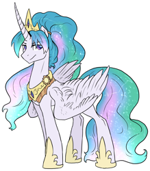 Size: 1674x1912 | Tagged: safe, artist:not-ordinary-pony, derpibooru import, prince solaris, princess celestia, alicorn, commission, male, rule 63, simple background, stallion