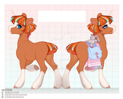 Size: 1024x823 | Tagged: safe, artist:chotbophoe, derpibooru import, oc, pony, unicorn, bag, female, mare, plushie, saddle bag, solo