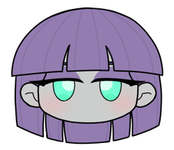 Size: 370x320 | Tagged: safe, artist:batipin, derpibooru import, maud pie, equestria girls, blushing, chibi, simple background, solo, transparent background