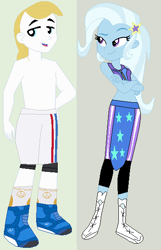 Size: 374x582 | Tagged: safe, artist:matthewjabeznazarioa, derpibooru import, prince blueblood, trixie, equestria girls, bluetrix, equestria girls-ified, female, male, shipping, straight