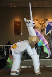 Size: 2042x3022 | Tagged: safe, derpibooru import, princess celestia, alicorn, human, 2012, clothes, convention, cosplay, costume, eccc 2012, emerald city comicon, emerald city comicon 2012, high res, irl, irl human, photo, quadsuit, the burdened