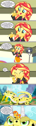 Size: 1280x4468 | Tagged: safe, artist:silverbuller, derpibooru import, edit, edited screencap, screencap, ray, sunset shimmer, dragon, gecko, pony, unicorn, eqg summertime shorts, equestria girls, pet project, comic, dragonified, leopard gecko, screencap comic, species swap