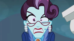 Size: 3410x1920 | Tagged: safe, derpibooru import, screencap, principal abacus cinch, equestria girls, friendship games, angry, cinchrage, female, glasses, gritted teeth, high res, solo, upscaled