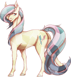 Size: 1246x1347 | Tagged: safe, artist:crypkit, derpibooru import, bonna fide, glamour gleam, honeysparkle, crystal pony, commission, commissioner:reversalmushroom, simple background, transparent background