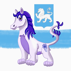 Size: 1000x1000 | Tagged: safe, artist:moorbeere, derpibooru import, original species, pony, nation ponies, ponified, russia, solo, white-blue-white flag