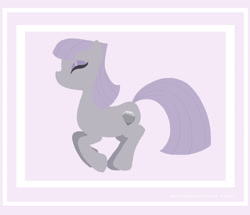 Size: 1178x1012 | Tagged: safe, alternate version, artist:rlynn-art, artist:sketchysketchiness, derpibooru import, maud pie, earth pony, pony, eyes closed, female, mare, out of character, pronking, simple background, solo