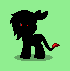 Size: 70x71 | Tagged: safe, artist:dematrix, derpibooru import, oc, oc:deimous, pony, evil, female, green background, leonine tail, mare, pixel art, pony town, simple background, tail